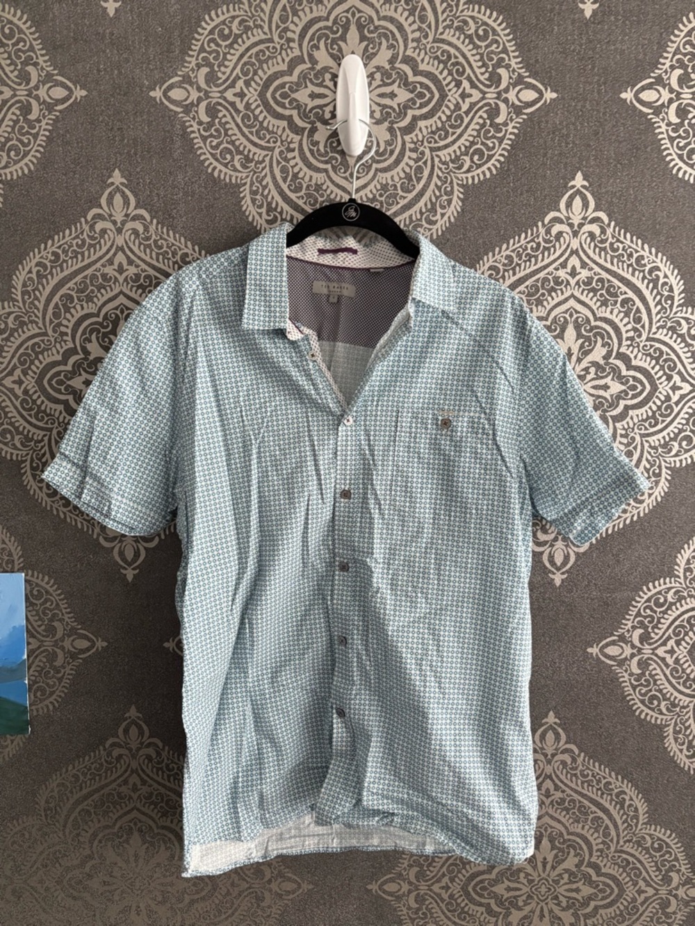 Light Blue Short-Sleeve Men's Shirt
